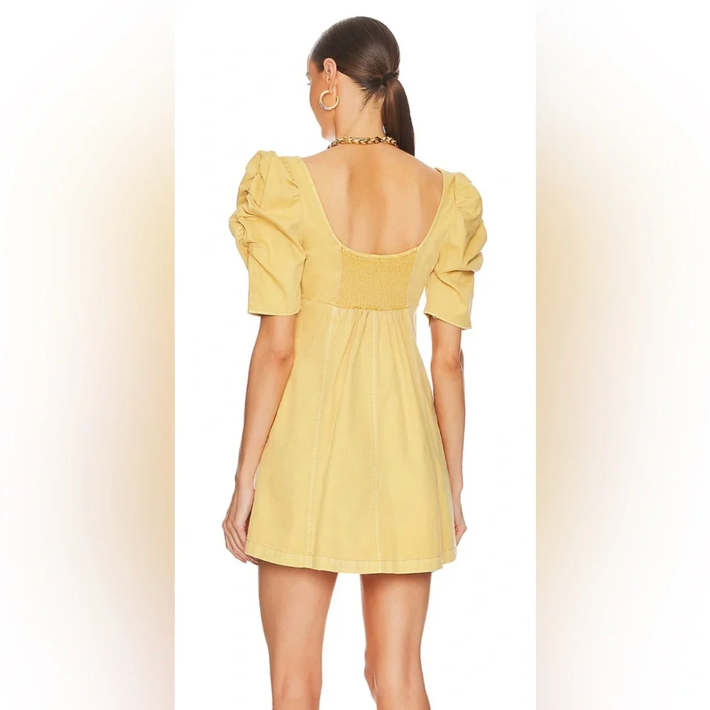 NWT Free People Cheyenne Denim Mini in Sand Dune - Size M - Picture 3 of 7